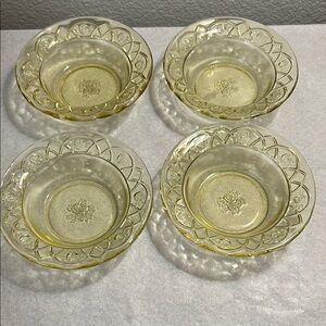 Vintage Depression Federal Glass Dessert Bowls
